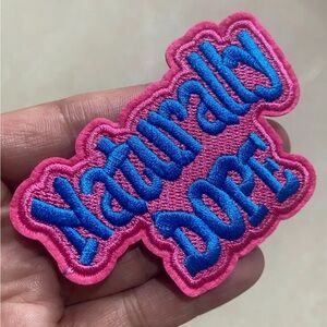 Naturally Dope Patches in Blue and Pink